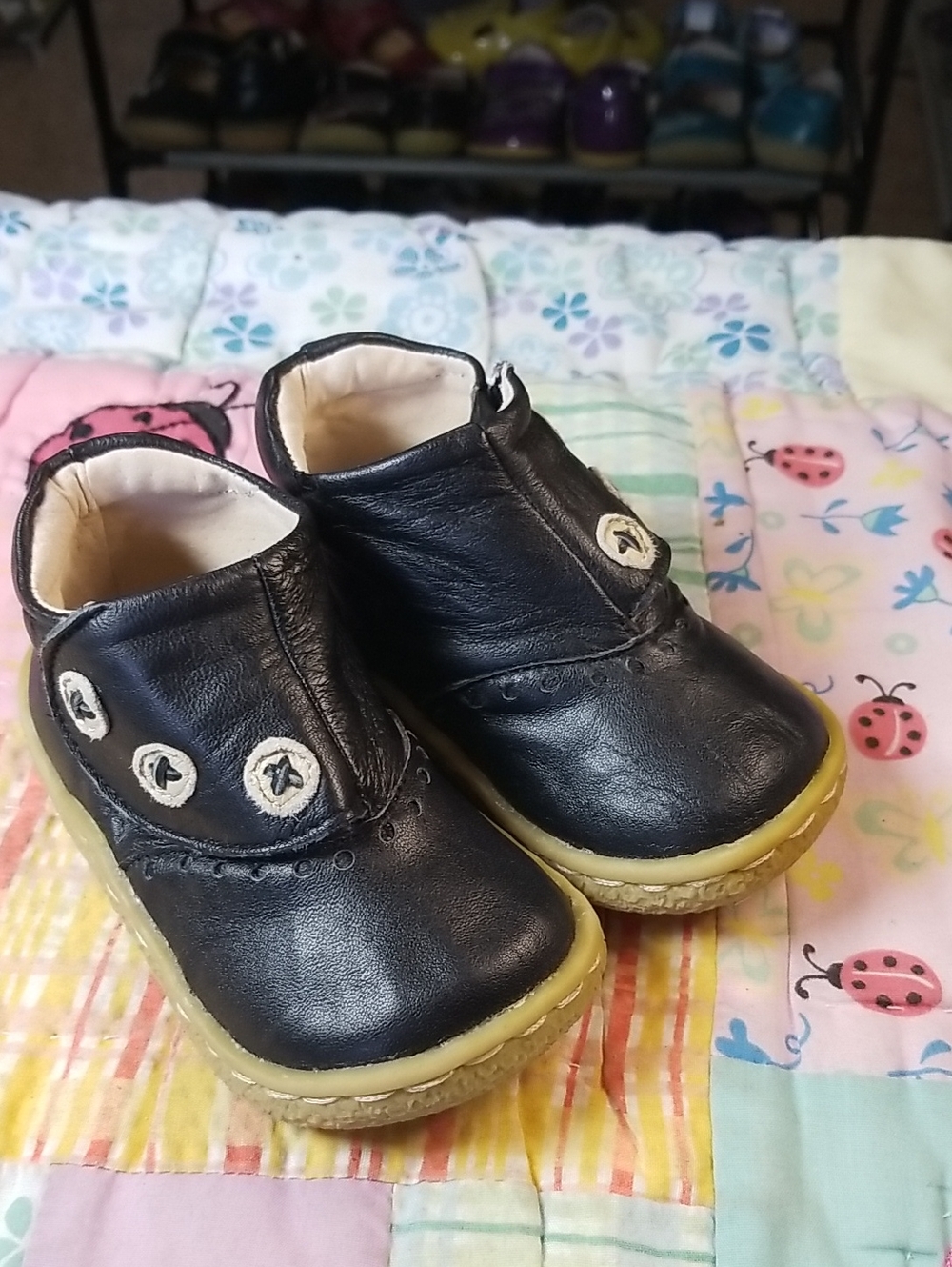 Livie & Luca Black Leather Soft London Boots Size 5